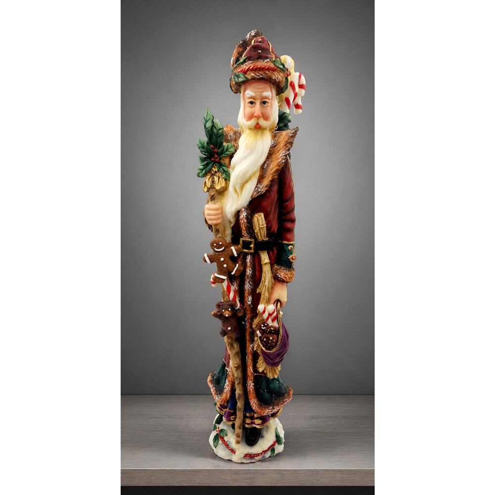 Lenox Candyland Santa Figurine 2000 Gingerbread Candy Cane 13" Holiday